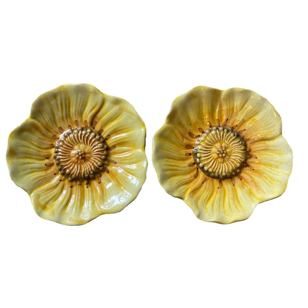 Maxcera Yellow Poppy 5" Salad Side Plate Retired Pattern